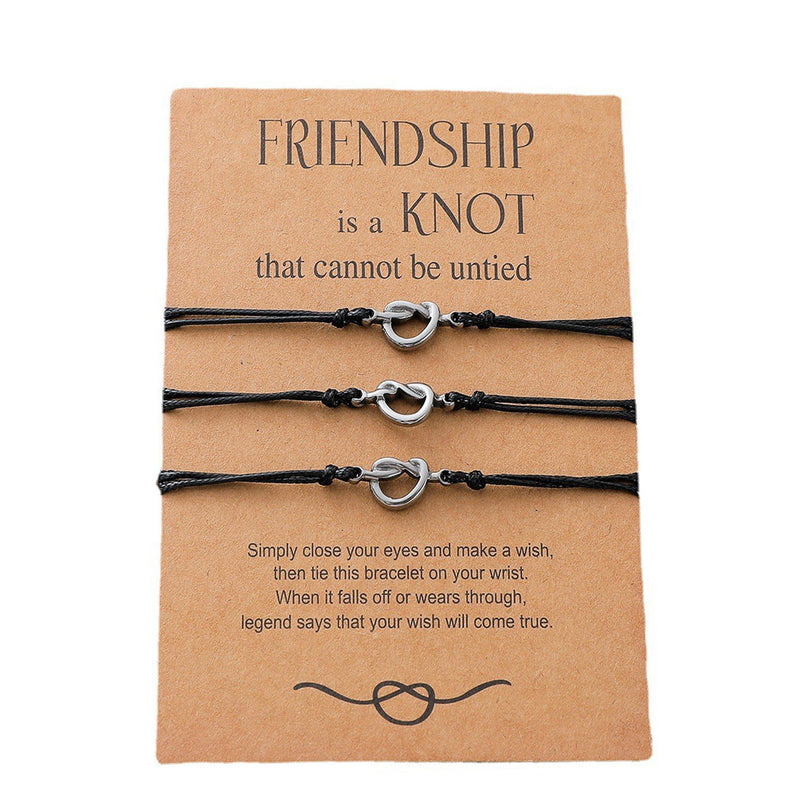 Friendship Is A Knot Card Bracelet