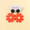 Simple And Beautiful Flowers Exaggerated Acrylic Earrings Personality Candy Color Temperament