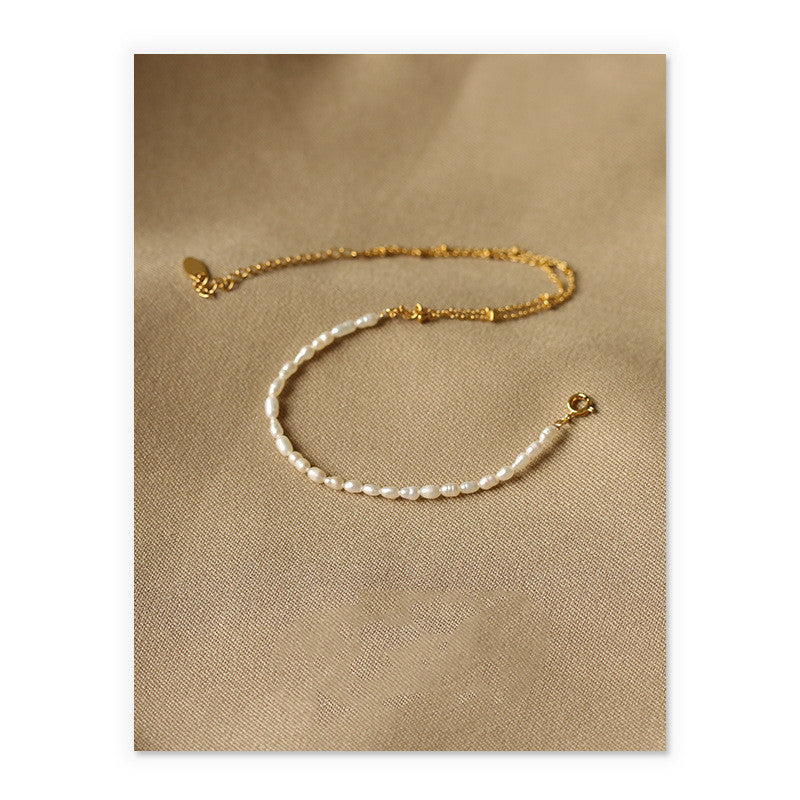 Natural real pearl fashion anklet