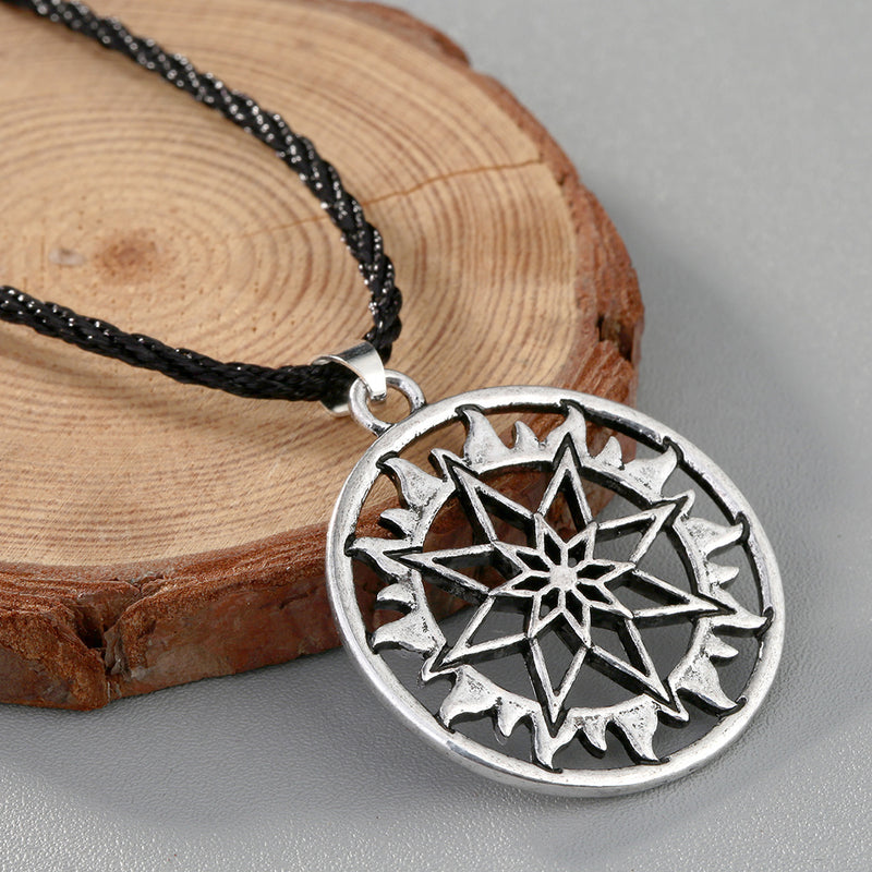 Men's Cutout Geometric Alloy Jewelry Pendant Necklace