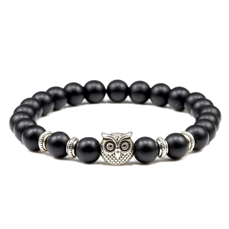 Turquoise Beaded Owl Yoga Bracelet