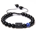 Constellation Black Glossy Beaded Bracelet