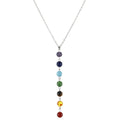 8mm Yoga Multi-color Agate Pendant Necklace Colorful Beads Necklace