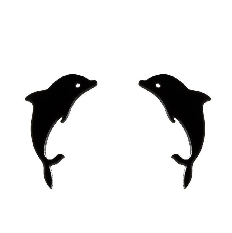 New Style Earrings Stainless Steel Plating Simple Cat Dolphin