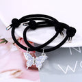 Simple Magnetic Butterfly Couple Bracelet