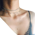 European And American Stacked Clavicle Chain Women's Rhinestone Embossing