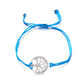 Simple hand-woven red rope tree of life bracelet