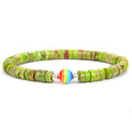 Men's Natural Imperial Stone Spacer Bracelet