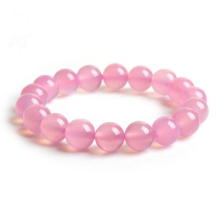 Natural Pink Crystal Bracelet Women Hibiscus Crystal