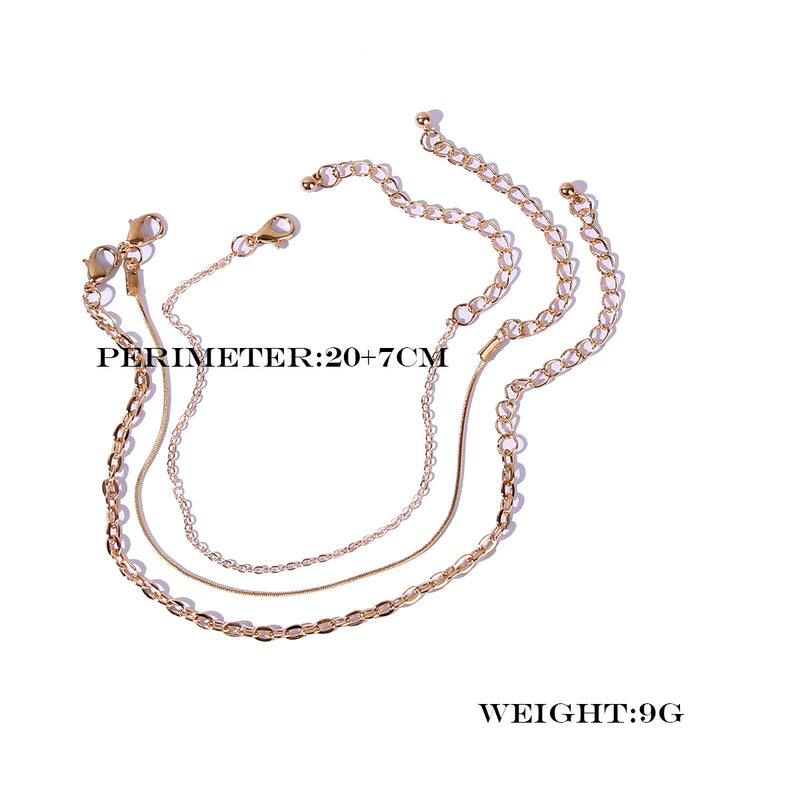 Fashion Beach Metal Body Chain Anklet Set