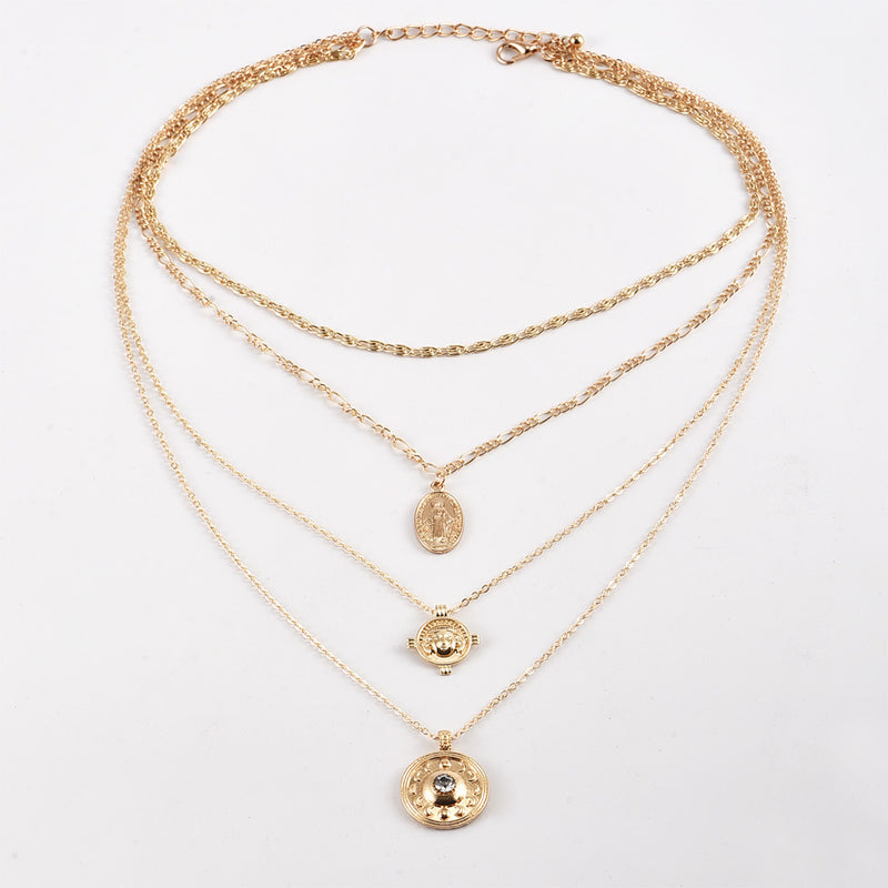 Multi-layer women's necklace street