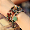 Crystal agate beaded bracelet
