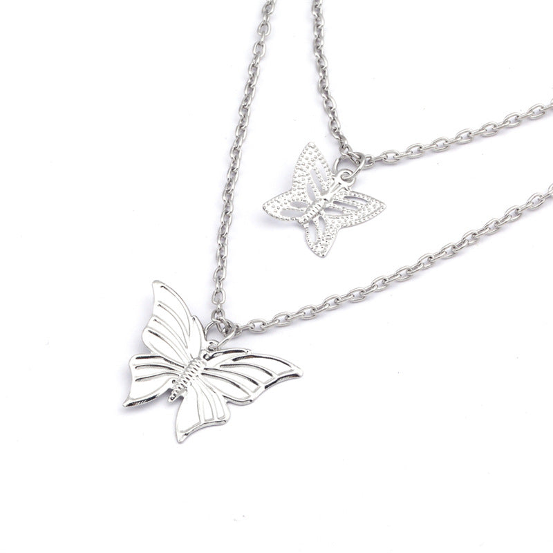 Double butterfly necklace