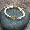 Double braided yoga bracelet