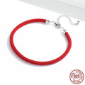 Silver Diy Bracelet Accessory Red String