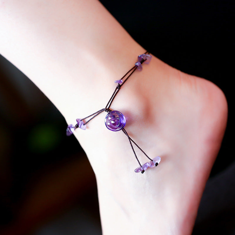 Amethyst Crystal Aventurine Original Anklet