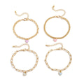Stackable Geometric Cross Bracelet Set