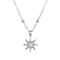 Temperament Inlaid Opal Small Beautiful Simple Clavicle Necklace