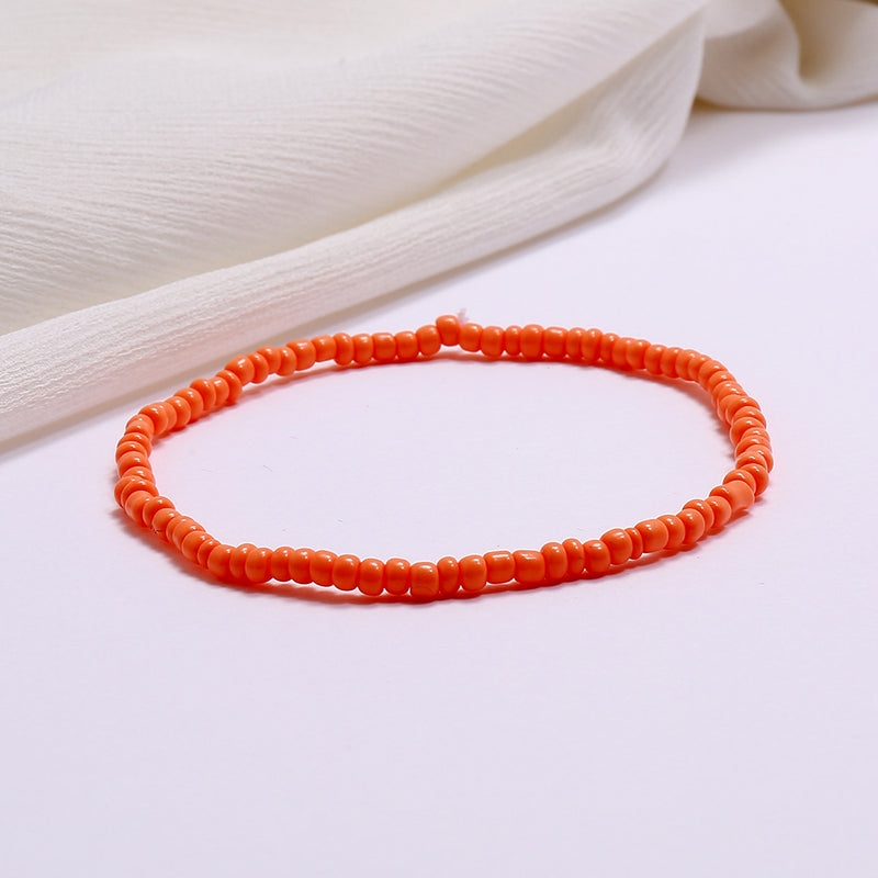 All-match Color Rice Bead Anklet