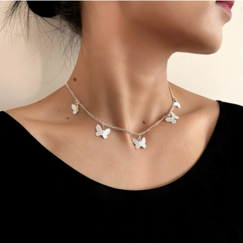 Butterfly Necklace Pendant Charm Female Chokers Clavicle Chocker Butterfly Choker Necklace for Women Girl Gift