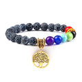 Creative 8mm Beads Tree Of Life Pendant Bracelet