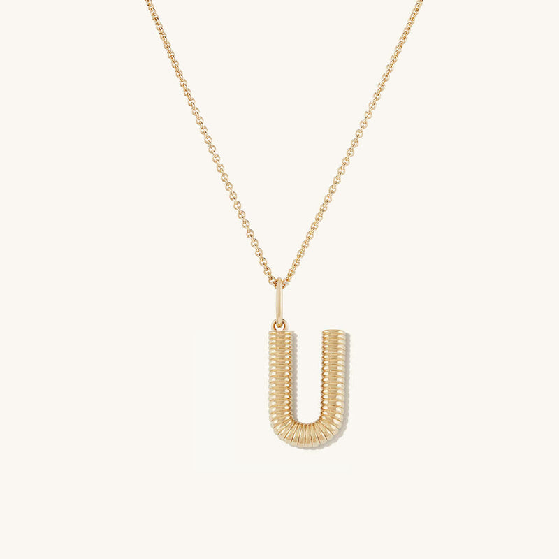 Personalized Simple Letter Necklace Fashion Creative Pattern Gold 26 Letter