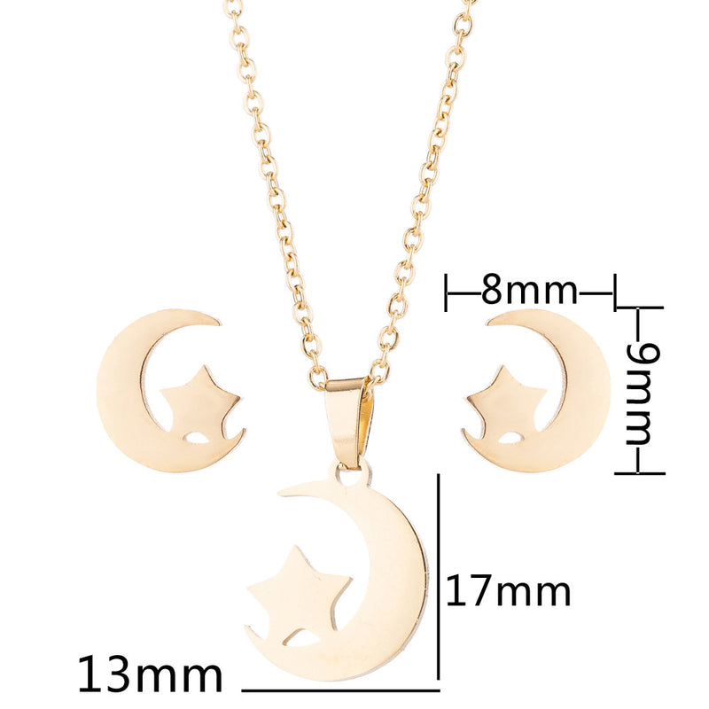 Fashion 18K Gold Plated Stainless Steel Pendant Necklace