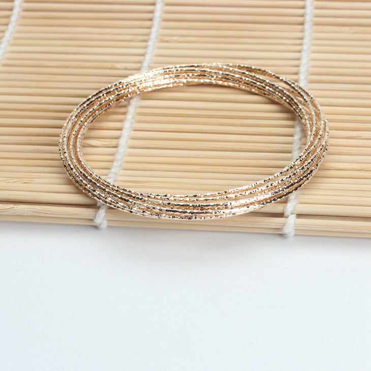 Multi Layer Ten Ring Interlocking Bracelet