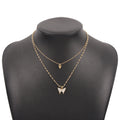 Geometric Micro Inlay Temperament Butterfly Simple Clavicle Chain