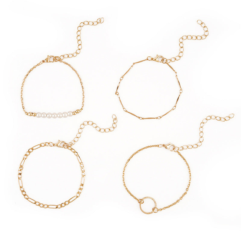 Multi-Piece Bracelet Set Of Four Women's Pearls