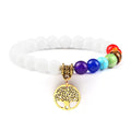 Creative 8mm Beads Tree Of Life Pendant Bracelet