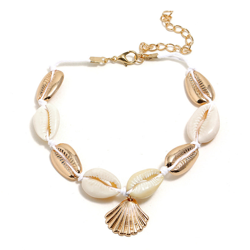 Simple Scallop Alloy Beach Anklet