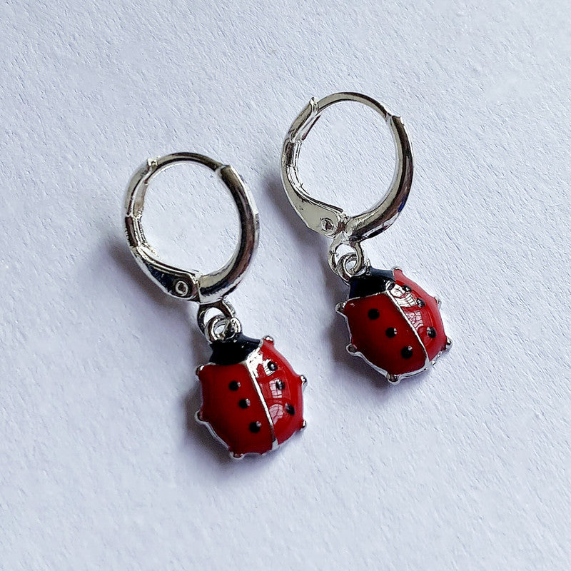 New Red Ladybug Earrings Fairy Alloy Enamel