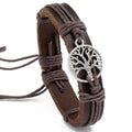 Woven Tree Of Life Leather Bracelet European And American Vintage Jewelry