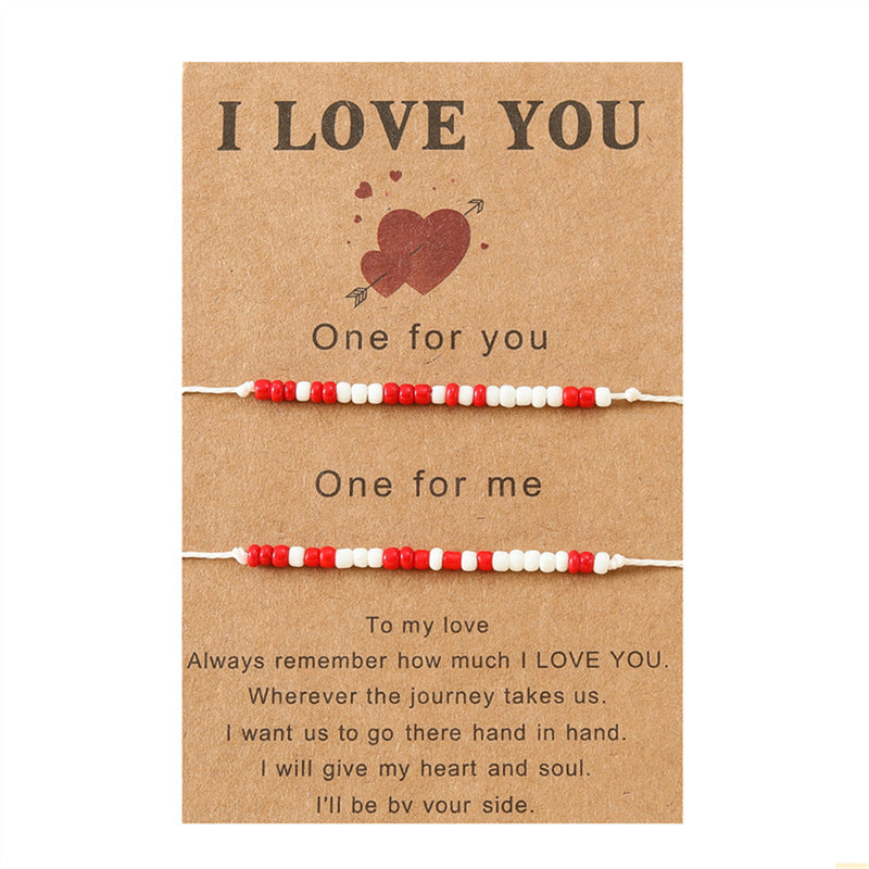 Two-pack Couple Bracelet Paper Kami Beads