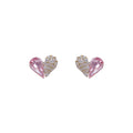 Ins Simple Little Peach Heart Temperament High-end Earrings