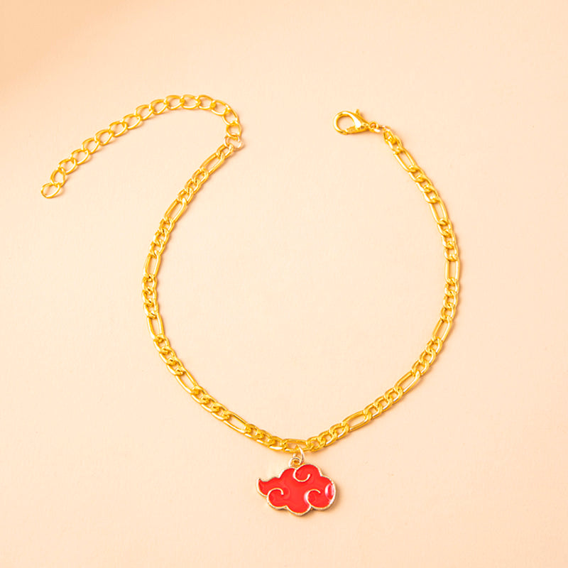 Women's Red Cloud Charm Anklet