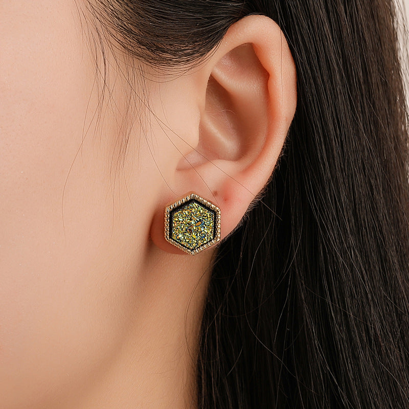 Female Symphony Hexagon Star Earrings