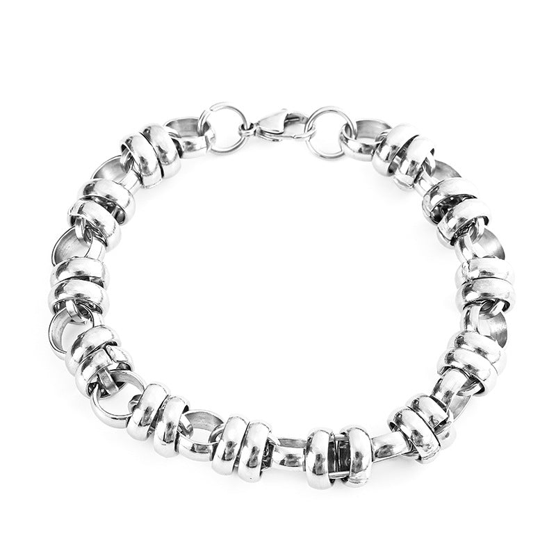 Irregular Cold Wind Simple Titanium Steel Bracelet