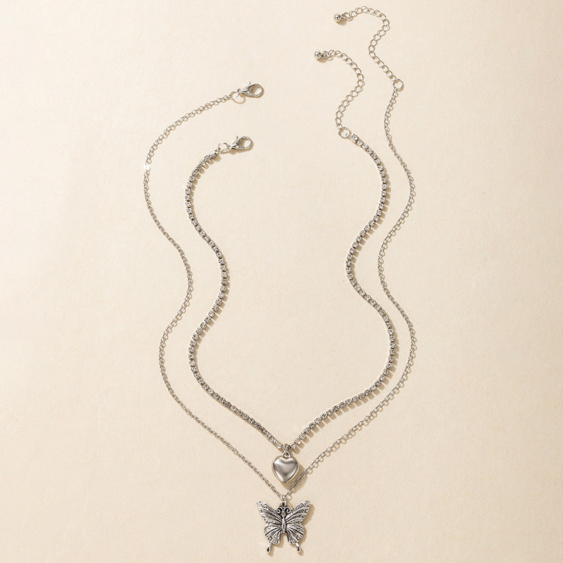 Women's Fashion Simple Butterfly Layered Necklace