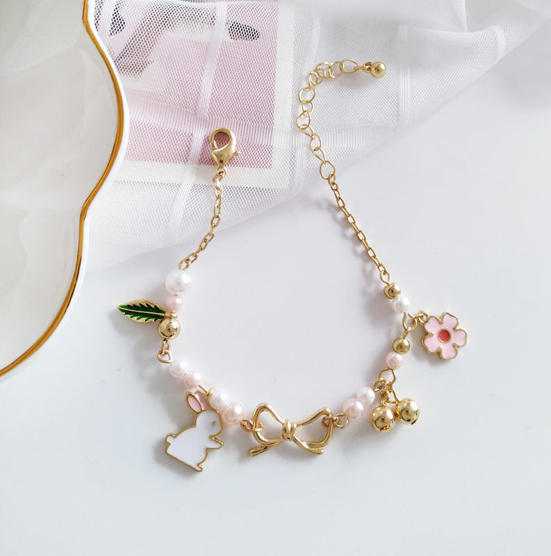 Everyday Wear Bracelet Cute Sweet Pearl Flowers