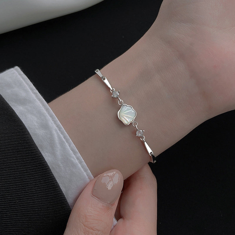 Women's Trendy Niche Design Silver Shell Bracelet