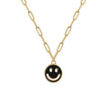 Alloy Hollow Oil Dripping Double-sided Necklace