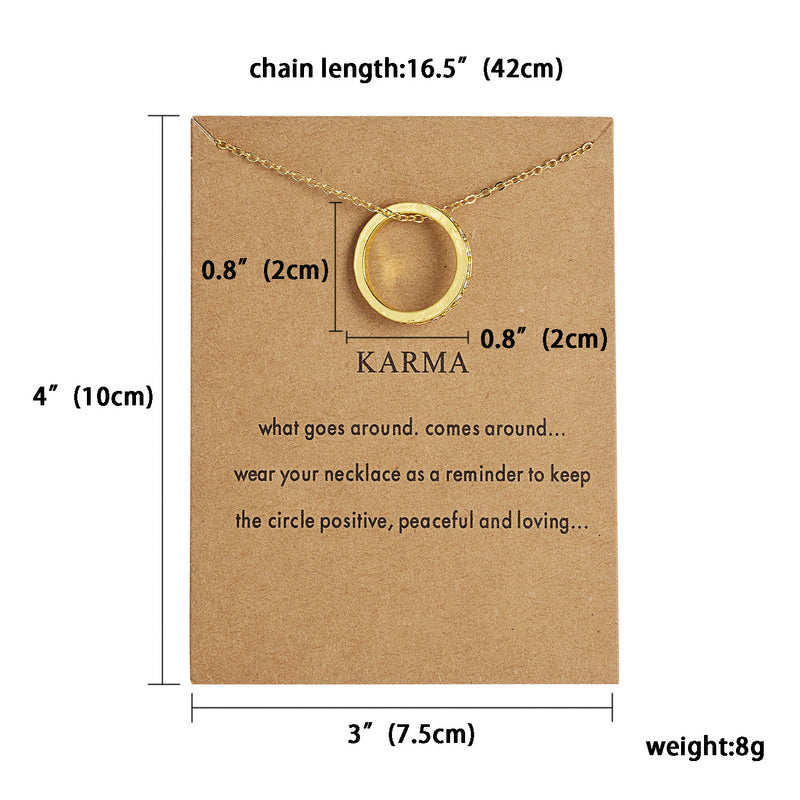 Paper Card Couple Necklace Letter Golden Ring