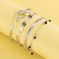 Simple OT Buckle Snake Bone Chain Set Bracelet Women