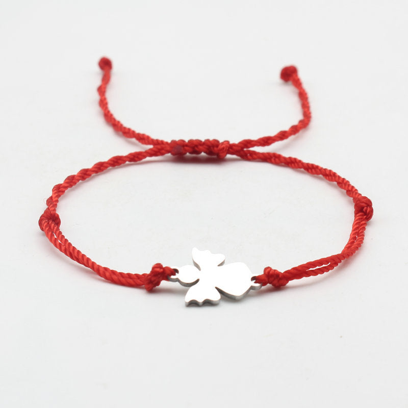 Stainless Steel Little Angel Bracelet Hand Woven Simple Adjustable