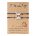Women's Fashion Rainbow Drip Butterfly Shaped Hand Braided Bracelet