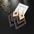 Jewelry Creative Square Multi-layer Earrings