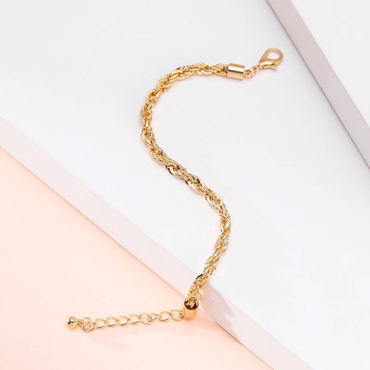 Twist Chain Alloy Jewelry Summer New Fine Texture Women's Bracelet