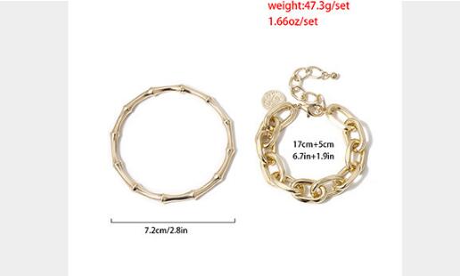 Fashion Thick Chain English Letters Love Combination Bracelet